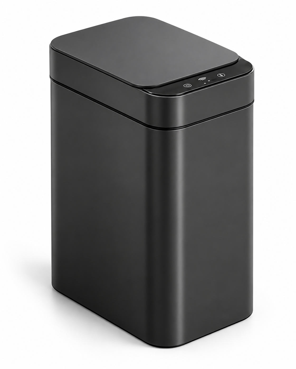 Touchless sensor trash can in black